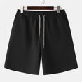 thumbnail image 1 of EOYWHK Cotton Linen Shorts for Men Summer Breathable Workout Gym Shorts Mid Waisted Solid Color Running Swimming Sleeping Shorts, 1 of 5