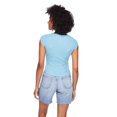 thumbnail image 3 of No Boundaries Women's Rib Henley Tee, 3 of 6