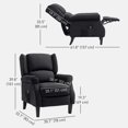 thumbnail image 3 of HOMCOM Fauteuil Inclinable de Massage, Canapé Inclinable avec Repose-Pieds, Noir, 3 of 10