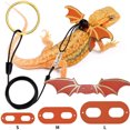 thumbnail image 2 of Qocolhg Lizard Leash Escape Proof Adjustable Harness for Bearded Dragon Leopard Gecko Iguana, Reptile Leash Lightweight Polyester Outdoor Walking Rope for Small Reptiles, 3 Sizes S/M/L, 2 of 6