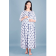 thumbnail image 4 of DWEEP SARA Robe de Maternité Blanche et Bleue à Blocs Imprimés, TTG/44, 4 of 5