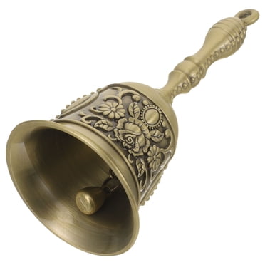 OULII 1Pack Hand Bell Set Retro Style Metal Call Bell for Waking Family with Loud Sound