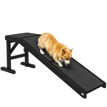 PawHut Pet Ramp Bed Steps for Dogs Cats, Black