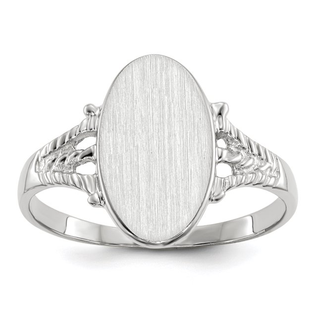 Bague Chevalière en Or Blanc 14K