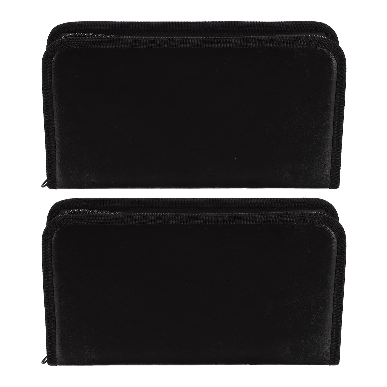 Weiweiguan 2Pcs CD Cases Car CD Bags Fashion DVD Wallets Portable DVD Organizer Boxes