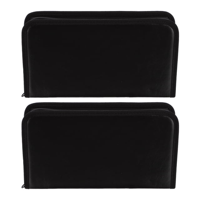 Weiweiguan 2Pcs CD Cases Car CD Bags Fashion DVD Wallets Portable DVD Organizer Boxes