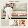 thumbnail image 4 of HOMCOM 2 Seater Sofa, Upholstered Loveseat with Button Tufted, Cream, 4 of 10