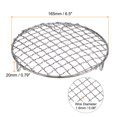 thumbnail image 2 of Unique Bargains Round Cooking Rack, 6.5-inch Stainless Steel Cross Wire Barbecue Grill Net Racks with Legs, 2 of 5