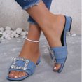 thumbnail image 4 of Cameland Women's Oversized Chunky Rhinestone Flat Flip-flops, 4 of 8