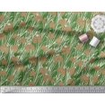 thumbnail image 3 of Soimoi Green Velvet Fabric Dot & Flower Hand Drawn Decor Fabric Printed BTY 58 Inch Wide, 3 of 3