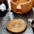 thumbnail image 4 of Ccdes 6pcs Vintage Rattan Drinks Tea Cup Mats Coasters Round Teapot Insulation Mat Decoration, Round  Cup Mat,Cup Mat, 4 of 8