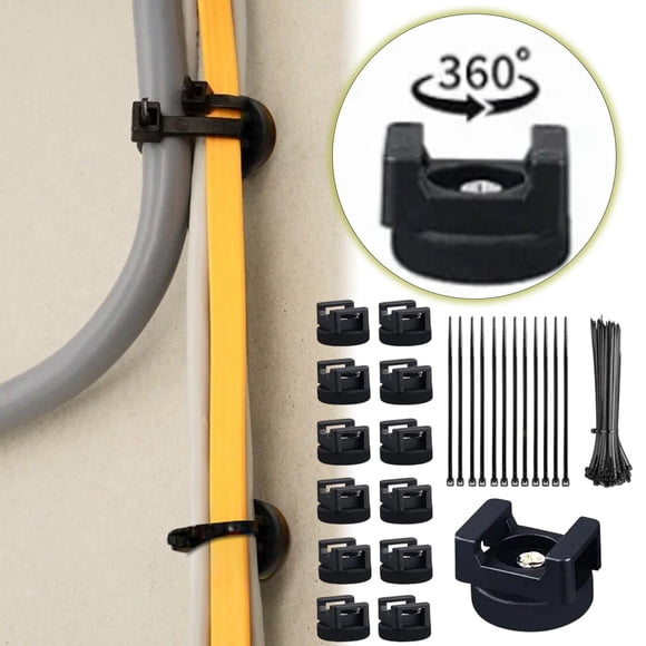 Smart Flexible Tie Installation Kit for Efficient Wire Management in Any Space 12PCS