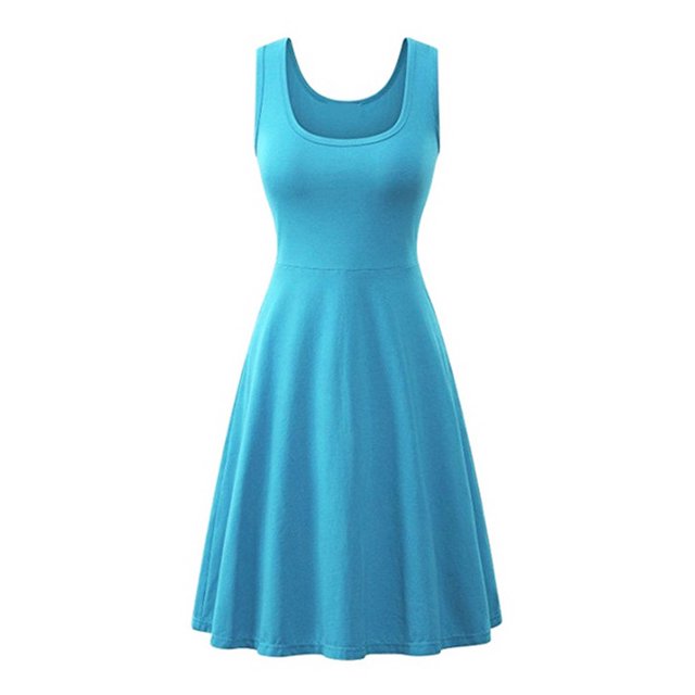 LUXUR Robe Longue d'Été de Plage pour Femmes, Bleu Clair, 3TG