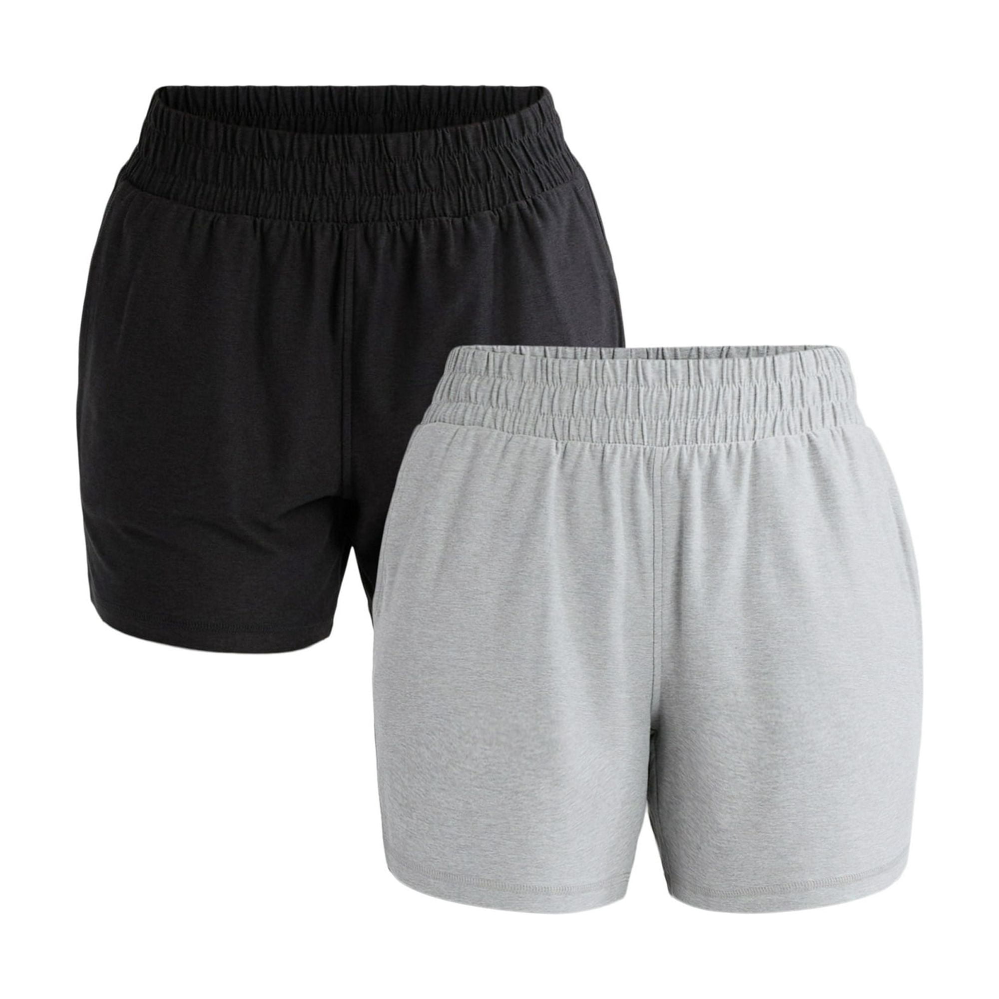 Athletic Works Shorts de Gym de Performance ButterCore Doux pour Femmes et Femmes Grande Taille, Offerts en Lot de 2, Taille 2X