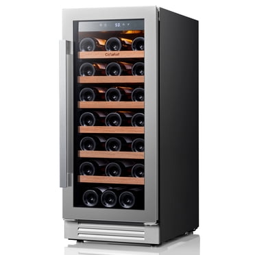 Ca'Lefort Réfrigérateur à Vin de 15 Pouces, Réfrigérateur à Vin 33 Bouteilles Autonome et Refroidisseur à Vin Intégré