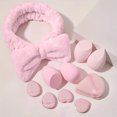 thumbnail image 1 of CHUANK 11-Piece Makeup Sponge and Powder Puff Set with Headband  Soft Triangular Mineral Powder Puffs for Face Makeup  Pure Cotton Blender Tools for Creams  Powders  and Concealer Applica, 1 of 6