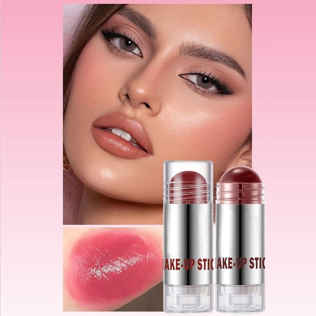 Beauty Blush Stick Moisturizing Highlighter&Trimming Rouge Pen Glow And Boosting Blushes Stick Cheek Makeup Easy To Use, Blush for Women