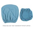 thumbnail image 2 of facefd Lot de 2 Housses de Chaise de Bureau Résistantes à l'Usure Lavables Multicolores Style Simple Décoration Maison Housse de Coussin Dossier Bleu Azur, 2 of 5