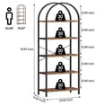 thumbnail image 1 of GloryStar Arched Bookshelf 5 Tier Bookcase Display Racks Tall Bookshelves Modern Storage Rack Shelf Large Wood Book Shelf for Bedroom, Living Room, Home Office, 1 of 7