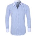 thumbnail image 3 of XDZJLR Chemise Homme Décontractée Business Couleur Unie Col à Revers Manches Longues, 3 of 3