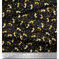 thumbnail image 2 of Soimoi Black Rayon Fabric Abstract & Arrow Symbol Print Sewing Fabric Yard 42 Inch Wide, 2 of 5