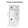 thumbnail image 3 of Madesa Armoire Moderne à 2 Portes et 2 Tiroirs, Armoire de Rangement avec Tablette et Espace de Suspension pour Adulte - Blanc, 3 of 9