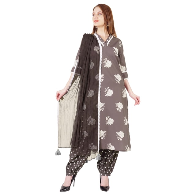 Phagun Ensemble Kurta Ethnique pour Femmes avec Dupatta Imprimée Tunique Indienne Kurti de Designer Robe