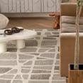 thumbnail image 2 of Rug Branch Hogar Abstract Indoor Outdoor Area Rug, Grey Cream, Modern - Living Room, Bedroom, Dining Room, and Kitchen, 2 of 8