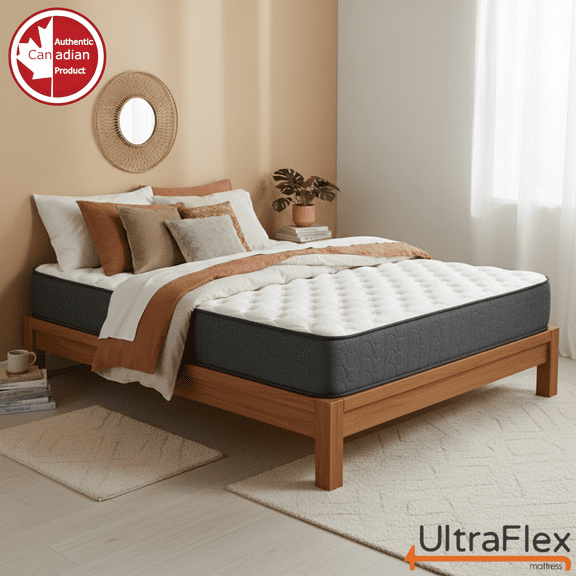 UltraFlex® STELLAR Double Size Medium Firm Orthopedic Mattress, Cooling Gel Soy Foam, Premium Quilted Top, Made in Canada