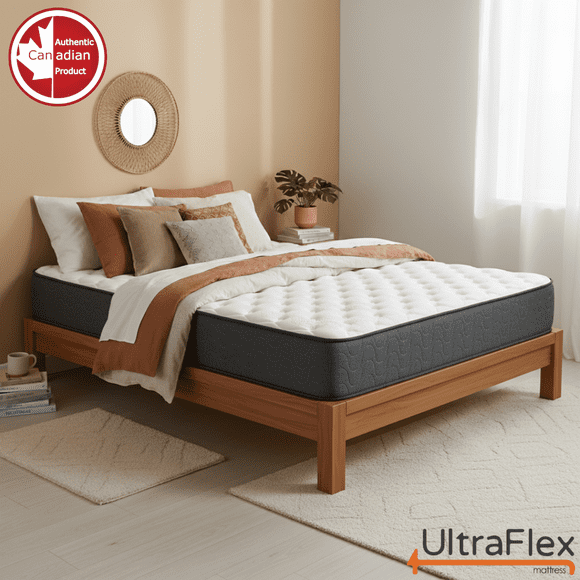UltraFlex® STELLAR Twin Size Medium Firm Orthopedic Mattress, Cooling Gel Soy Foam, Premium Quilted Top, Made in Canada