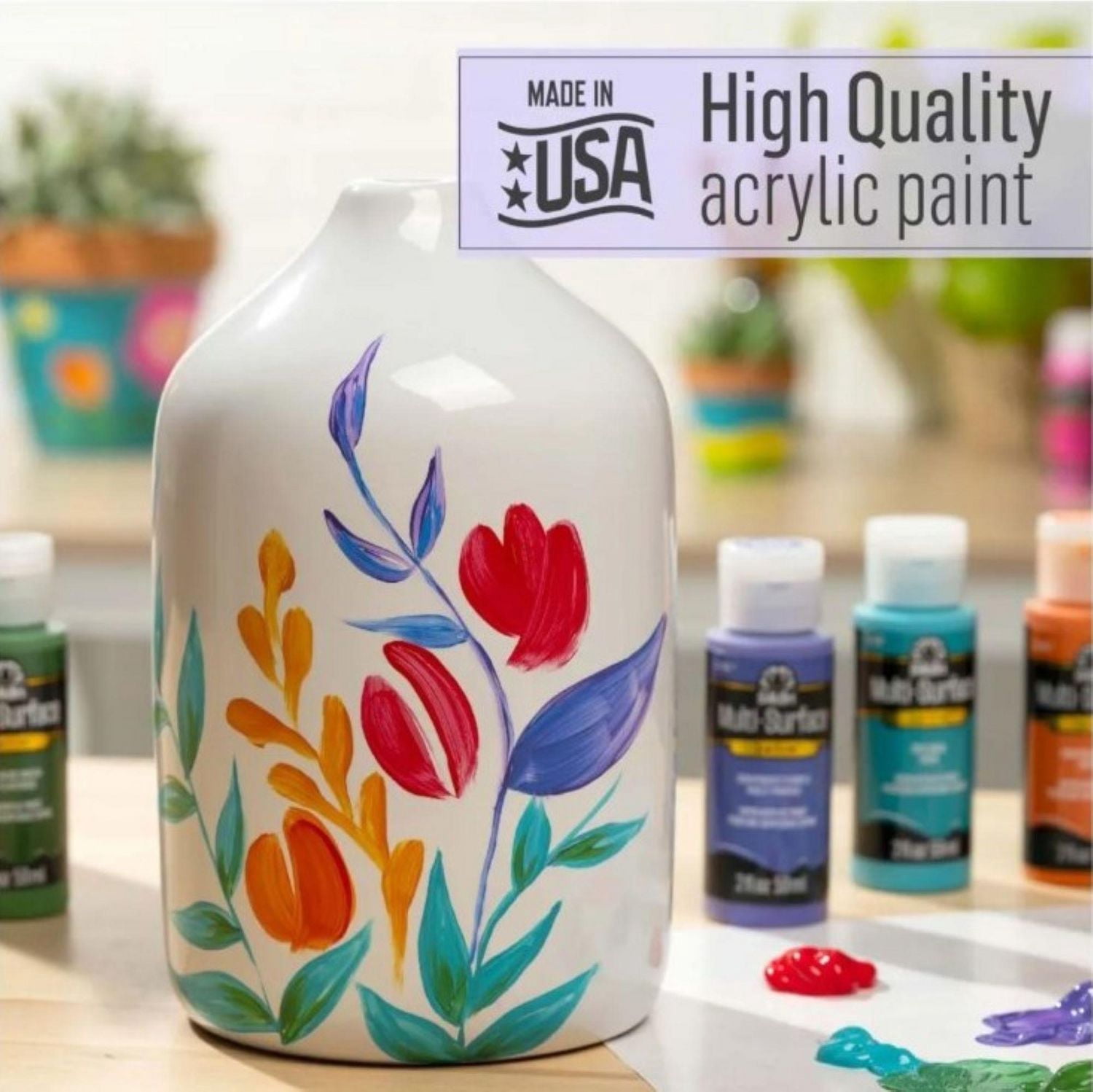 FolkArt Peinture Acrylique Satin Multi-Surface, 2 fl. oz