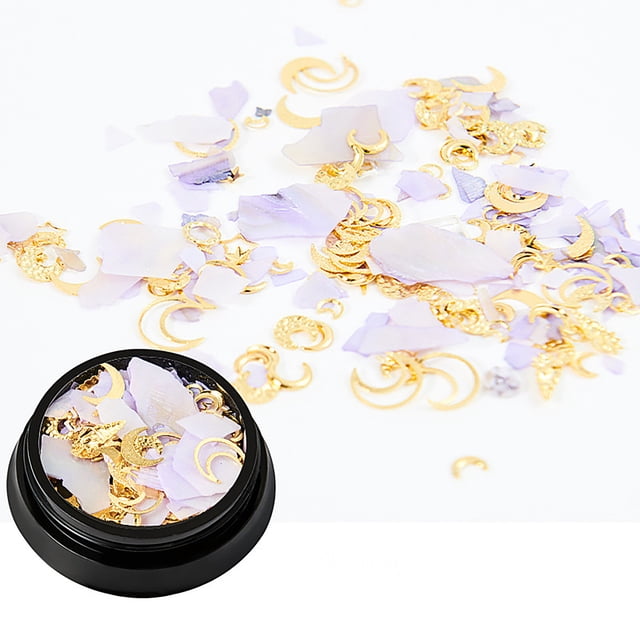 EGNMCR Star And Shape Jewelry Set Copper Round Sequins Nail Rhinestones Nail art