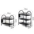 thumbnail image 3 of Zootealy Dish Drying Rack 3 Tier Dish Rack Steel with Removable Drain Board Storage Rack for Dish Drainer Utensil Holder Cutting Board Holder for Kitchen Countertop Organizer Storage, 3 of 8