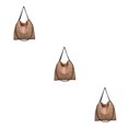 thumbnail image 2 of kurtrusly 1/2/3 Wide Application Convenient And Practical Chain Handbag For Women - Foldable Shoulder Bag Fashion PU Chain Shoulder Bag apricot 3PCS, 2 of 6