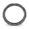 thumbnail image 2 of Bague Sculptée en Argent Sterling Stackable Expressions Plaquée Noire Taille 5, 2 of 3