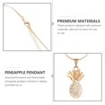 thumbnail image 2 of Pineapple Pendant Necklace with Rhinestone Decor Hawaii Style Necklace Women Jewelry, 2 of 9