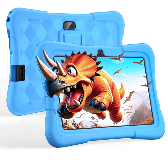 VEAT00L T08 Tablette pour Enfants 7 Pouces, Tablette Android 12, 32 Go ROM Extension 128 Go, Contrôle Parental, Logiciels pour Enfants Préinstallés, Double Caméra, Tablette d'Apprentissage Android
