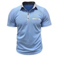 thumbnail image 2 of Pntutb T-Shirts pour Hommes Liquidation Hommes Décontracté Chic Manches Courtes Col Rabattu Chemise à Boutons Blouse, 2 of 5