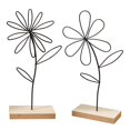 thumbnail image 4 of Luzkey 2 Pieces Decorative Flower Statue Iron Flower Sculpture Spring Decoration Ornament Flower Arrangement for Dining Table Office, 4 of 8