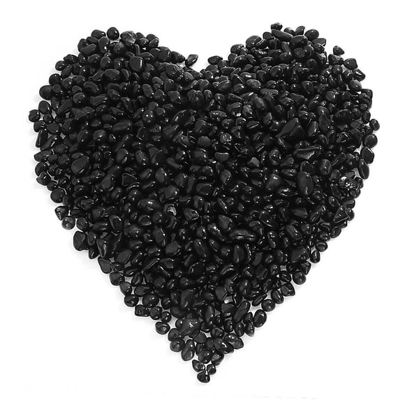 HINTRMENT Fish Tank Supplies Decorative Rocks Black Glass Sand for Home 1Pack