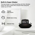 thumbnail image 3 of Sonic Alert SA-SBP100B Sonic Shaker Vibrating Travel Alarm Clock - Black, 3 of 5