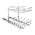 thumbnail image 2 of 2 Tier Kitchen Pull Out Cabinet Spice Rack Organizer, 5 /6 /8 Inches Width Slide Out Under Cabinet Sliding Shelf, 2 of 6