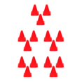 thumbnail image 3 of maskred 3pack/lot Soccer Training Cones For Road Safety - Highway Reflective Red 23cm 5Set, 3 of 6