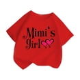 thumbnail image 3 of PMVFHDE Hauts Décontractés pour Fille Robe T-Shirt pour Filles T-Shirts Chemises pour Fille Grande Taille T-Shirts Mignons pour Fille T-Shirt Graphique Mignon pour Fille Col Rond Manches Courtes T-Shirt d'Été Décontracté Rouge, 5-6 Ans, 3 of 5