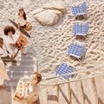 thumbnail image 2 of Gymax 4pcs Folding Beach Chair Camping Lawn Webbing Chair Lightweight 1 Position Blue, 2 of 9