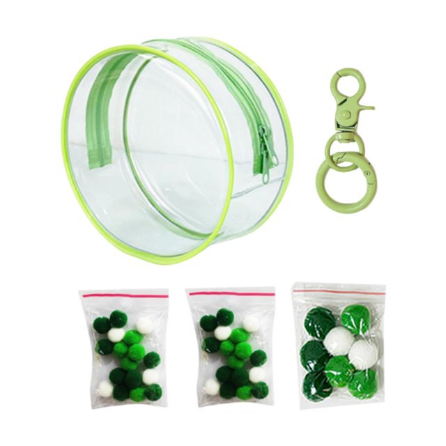 Milaget PVC Clear Doll Display Case Organizer Mini Doll Figure Storage Case for Doll green