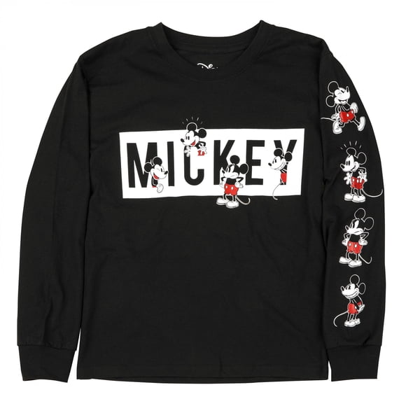 Mickey Mouse Overload Chandail à Manches Longues pour Garçon de Couleur Noire - Grand
