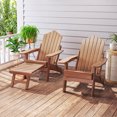 thumbnail image 4 of Costway Chaise Adirondack de Patio Tout Temps en HIPS Chaise Longue avec Repose-Pieds Rétractable Brun, 4 of 9