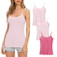 thumbnail image 1 of Timegard Camisoles 2 Pcs pour Femmes avec Soutien-Gorge Intégré Grande Taille Col Rond Respirantes Confortables Extensibles, 1 of 3