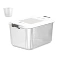 thumbnail image 2 of Lipstore Grain Rice Storage Container Airtight Rice Storage Bin for Cereal Flour Nuts 12.5KG White, 2 of 8